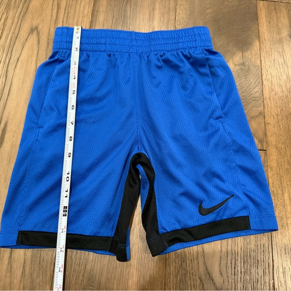 Nike Boys Dri-FIT Mesh Athletic Shorts - Royal Blue & Black - Youth Small